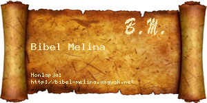 Bibel Melina névjegykártya